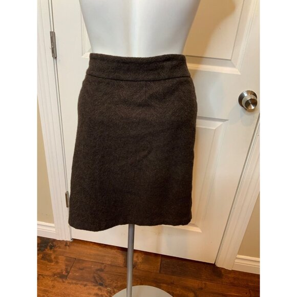 Eileen Fisher Brown Wool Blend Mini Skirt, Size XL - Picture 3 of 4